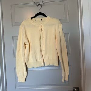 yellow button up cardigan women’s